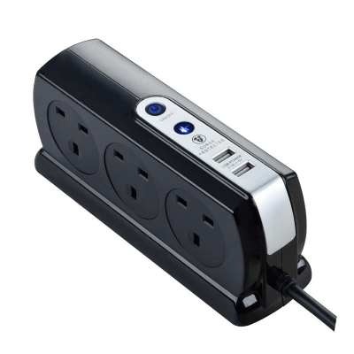 英國MasterPlug 13A 六位插座拖板連兩位USB充電3米– Productpro 百得好