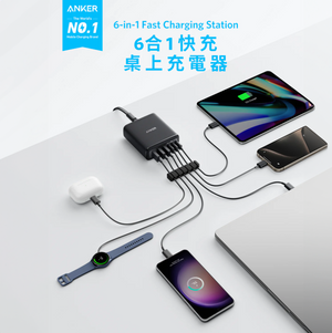 ANKER Charger 112W 6 Ports 氮化鎵充電器 A2154