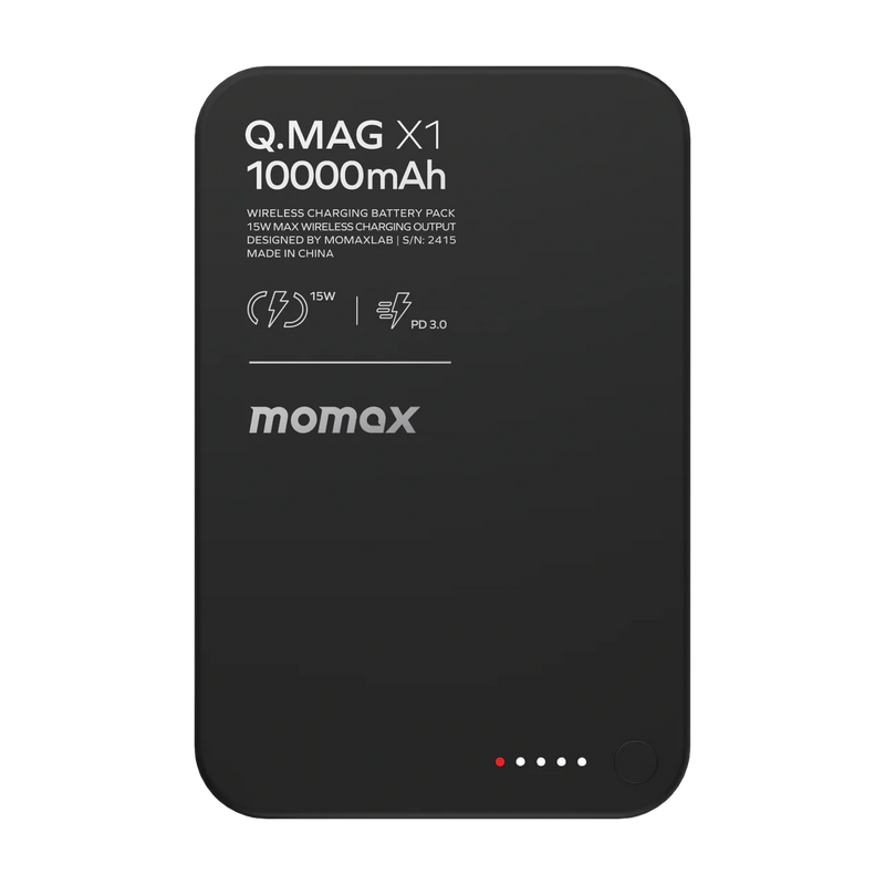 MOMAX Q.Mag X1 10000mAh 超薄磁吸流動電源 IP117A