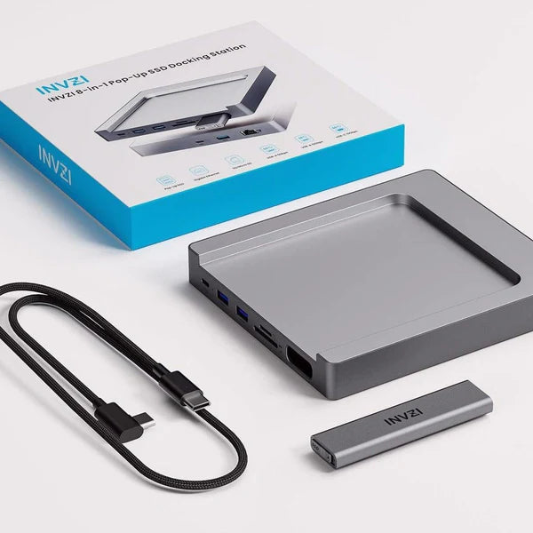 INVZI MagHub 2 Pop-Up SSD 8-in-1 USB-C Docking Station 電腦支架集線器 MH02